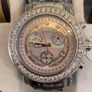 Joe Rodeo 3 carat diamond bezel watch